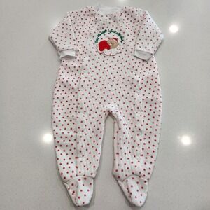 Mine Alone gender neutral Christmas footie pajamas large 19 to 26lbs vintage USA